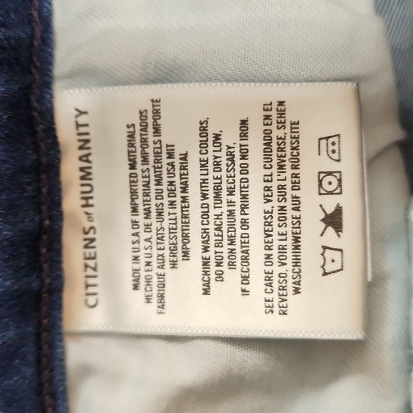 Citizens of Humanity Rocket Crop High Rise Skinny Jeans Frequency Chewed Hem - Picture 9 of 10